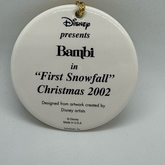Scholastic Disney Bambi “First Snowfall” 2002 Ornament - Picture 2 of 3